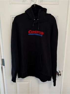 Costco Black Logo Pullover Hoodie